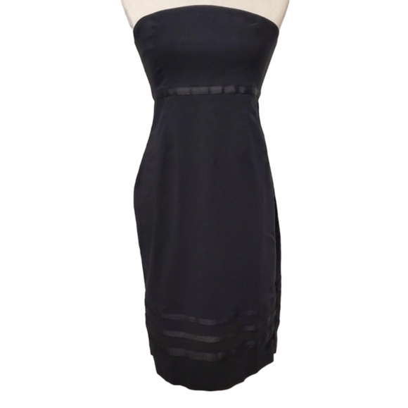 Express Strapless Dress Womens Size 8 Black Stretch Bodycon Dress - Picture 2 of 10